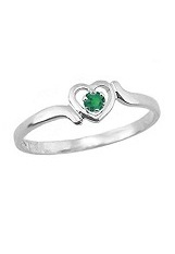 charming minuscule white gold birthstone ring for babies and kids